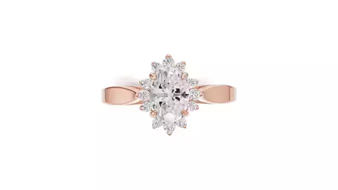 Oval Diamond Engagement Ring For Women
