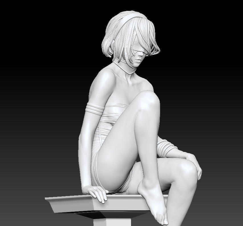 2B Le silence en veille 3D print model_3