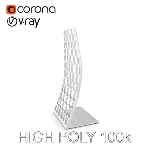 Contemporary Hexagonal Screen Decor Model Pack