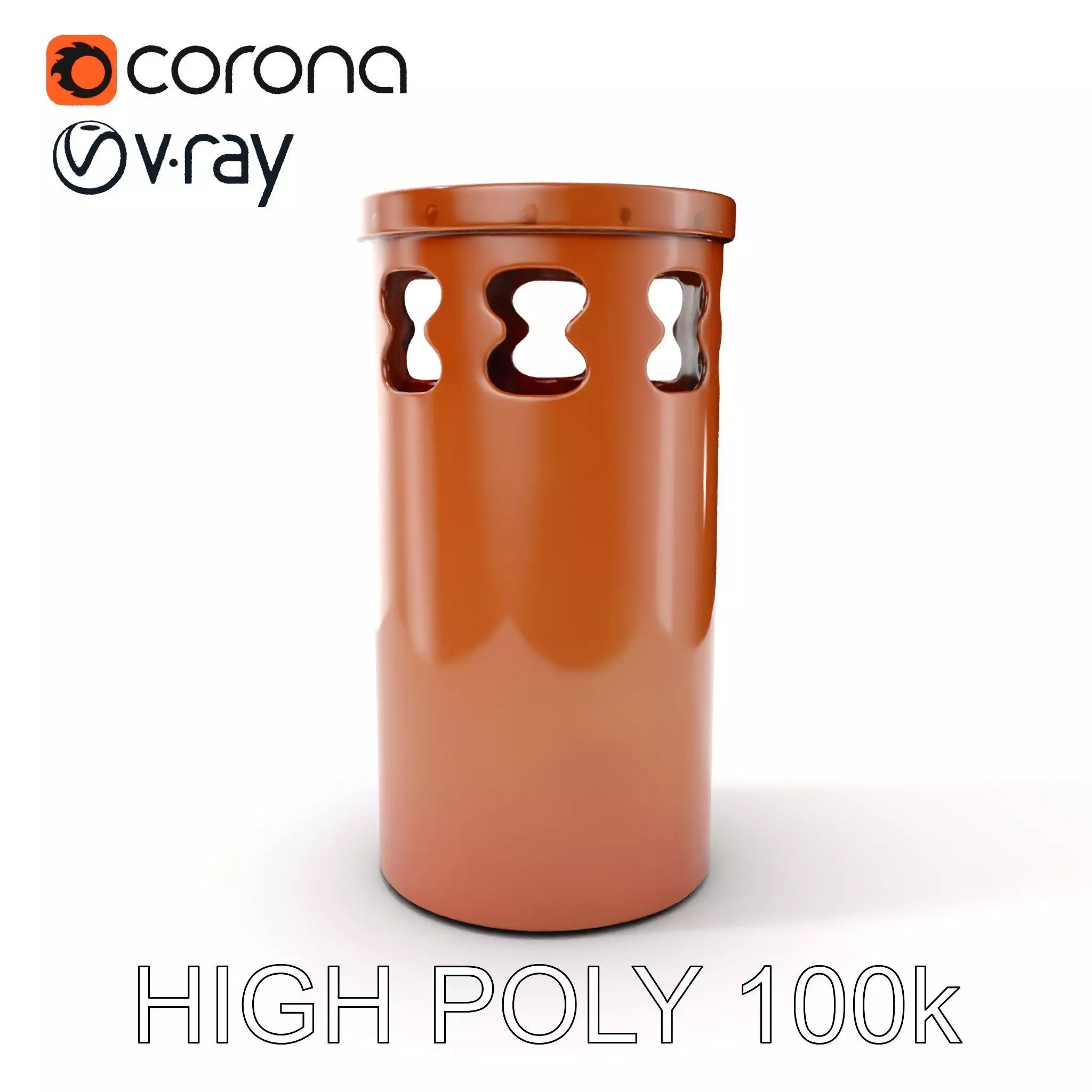 Decorative Chimney Pipe Model Pack Low-poly 3D model_0