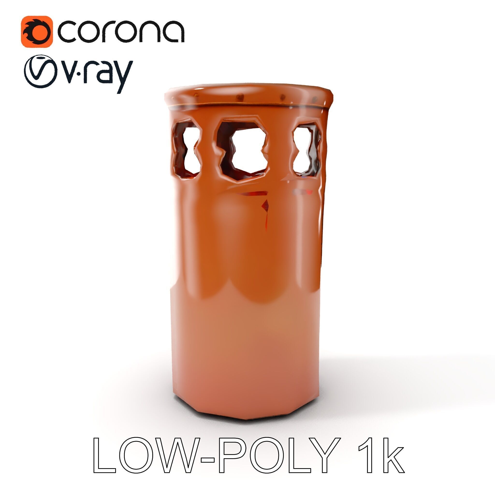 Decorative Chimney Pipe Model Pack Low-poly 3D model_7