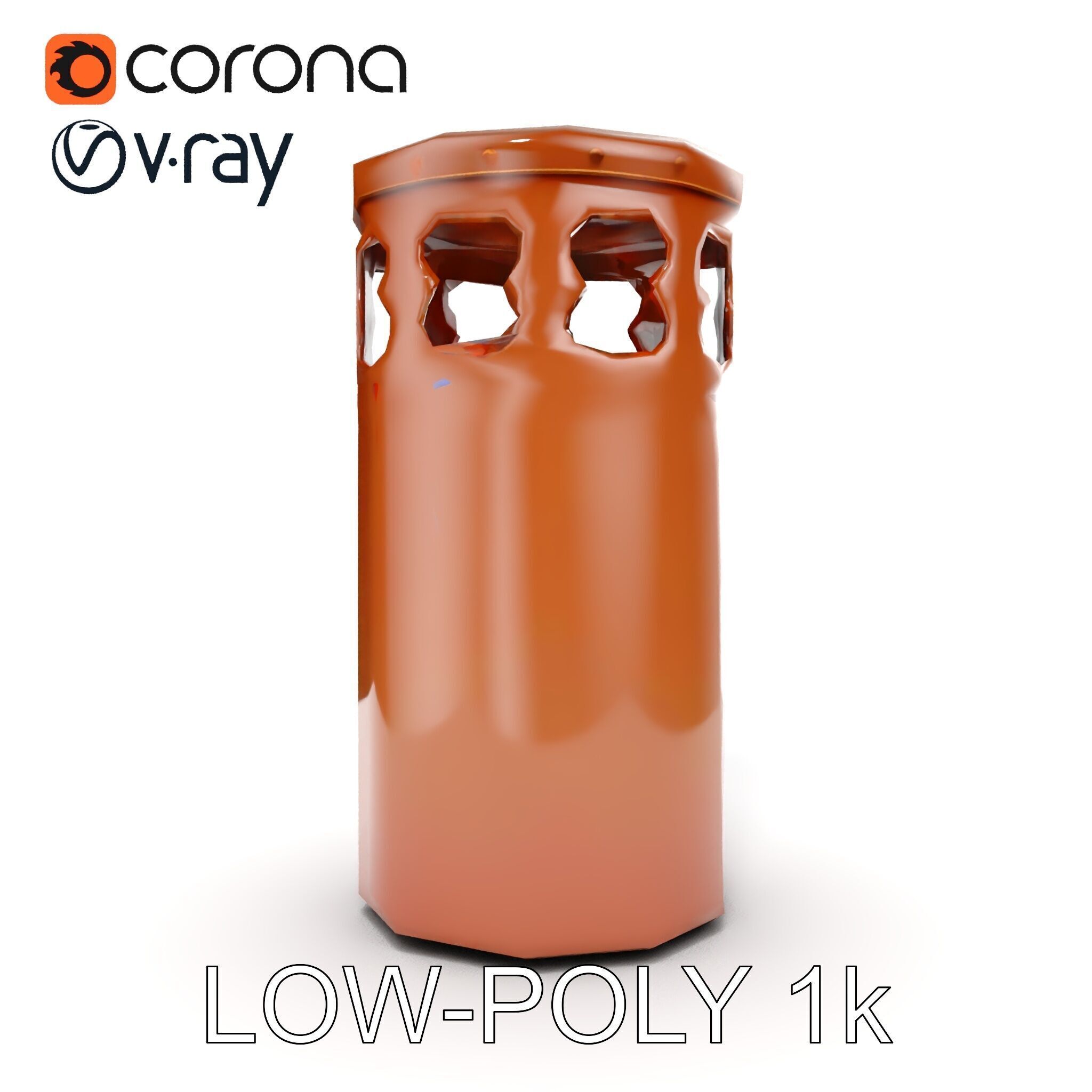 Decorative Chimney Pipe Model Pack Low-poly 3D model_11