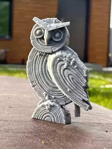 Owl Wood 3D print model
