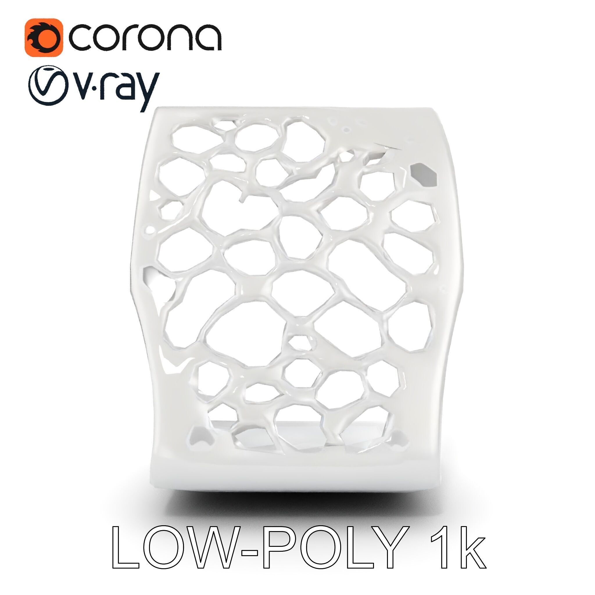 Hexagonal Metal Bookend Model Pack Low-poly 3D model_13