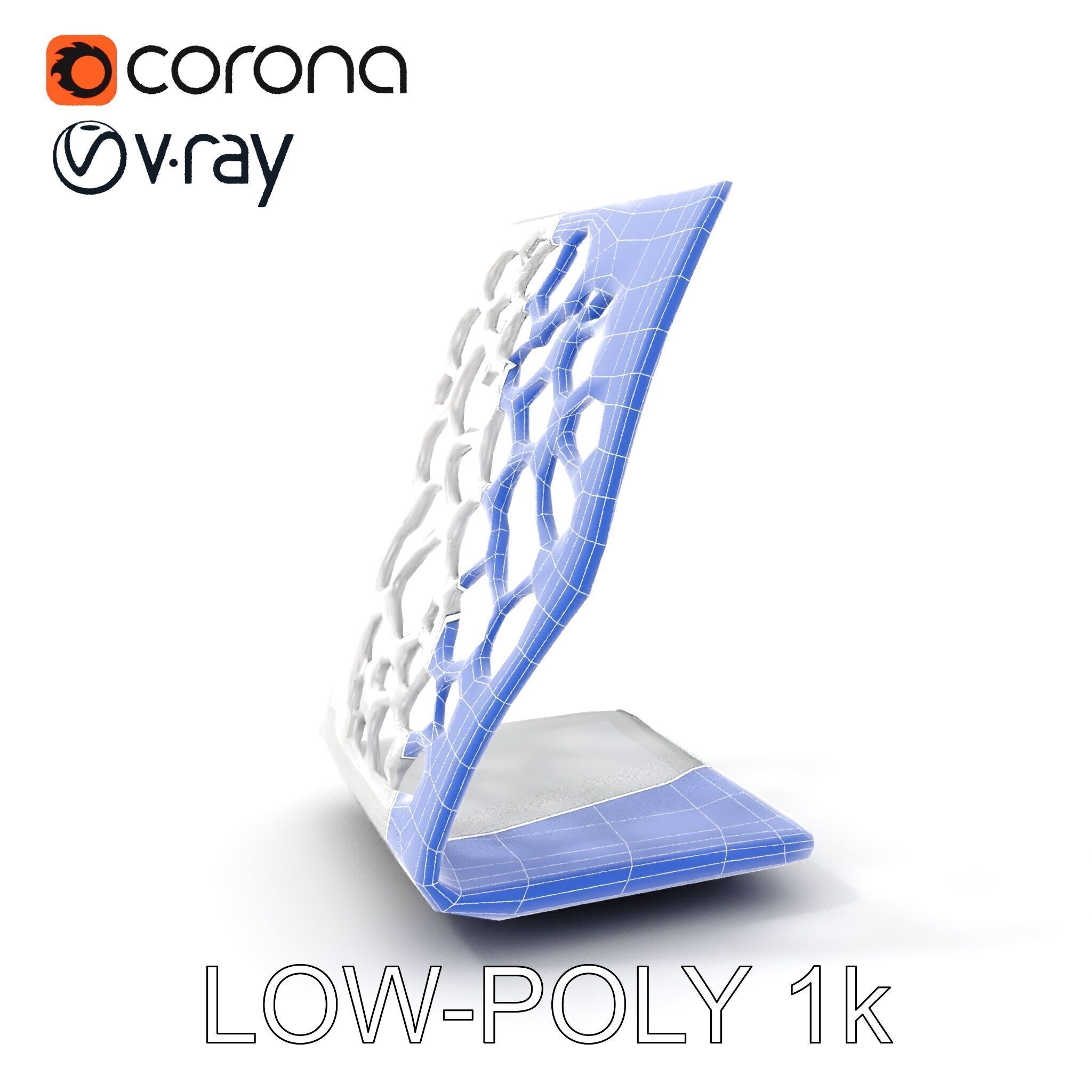 Hexagonal Metal Bookend Model Pack Low-poly 3D model_23