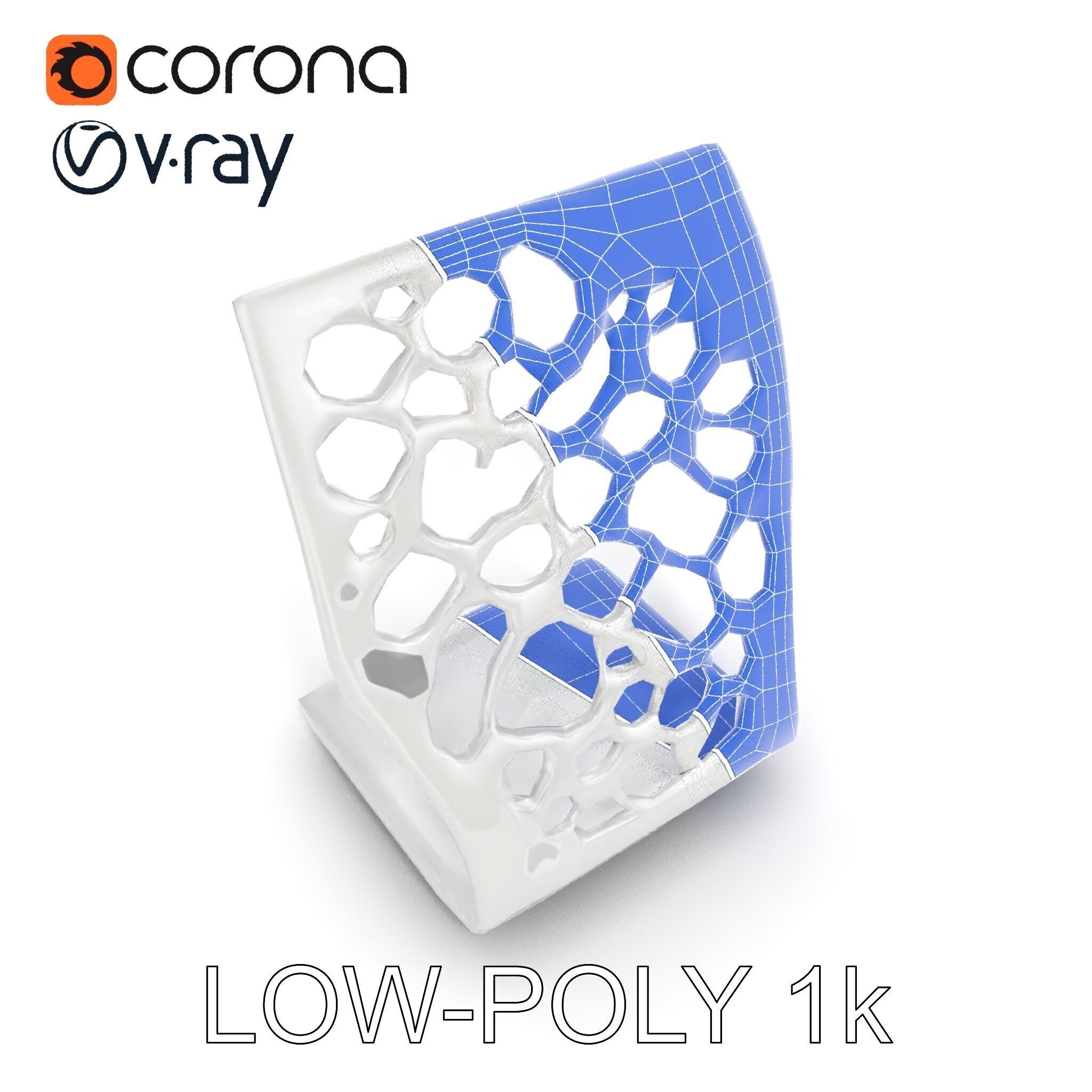 Hexagonal Metal Bookend Model Pack Low-poly 3D model_20