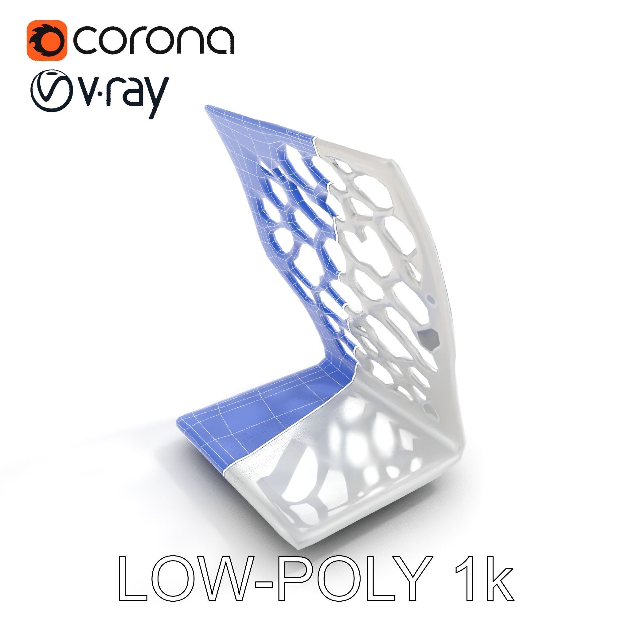 Hexagonal Metal Bookend Model Pack Low-poly 3D model_16