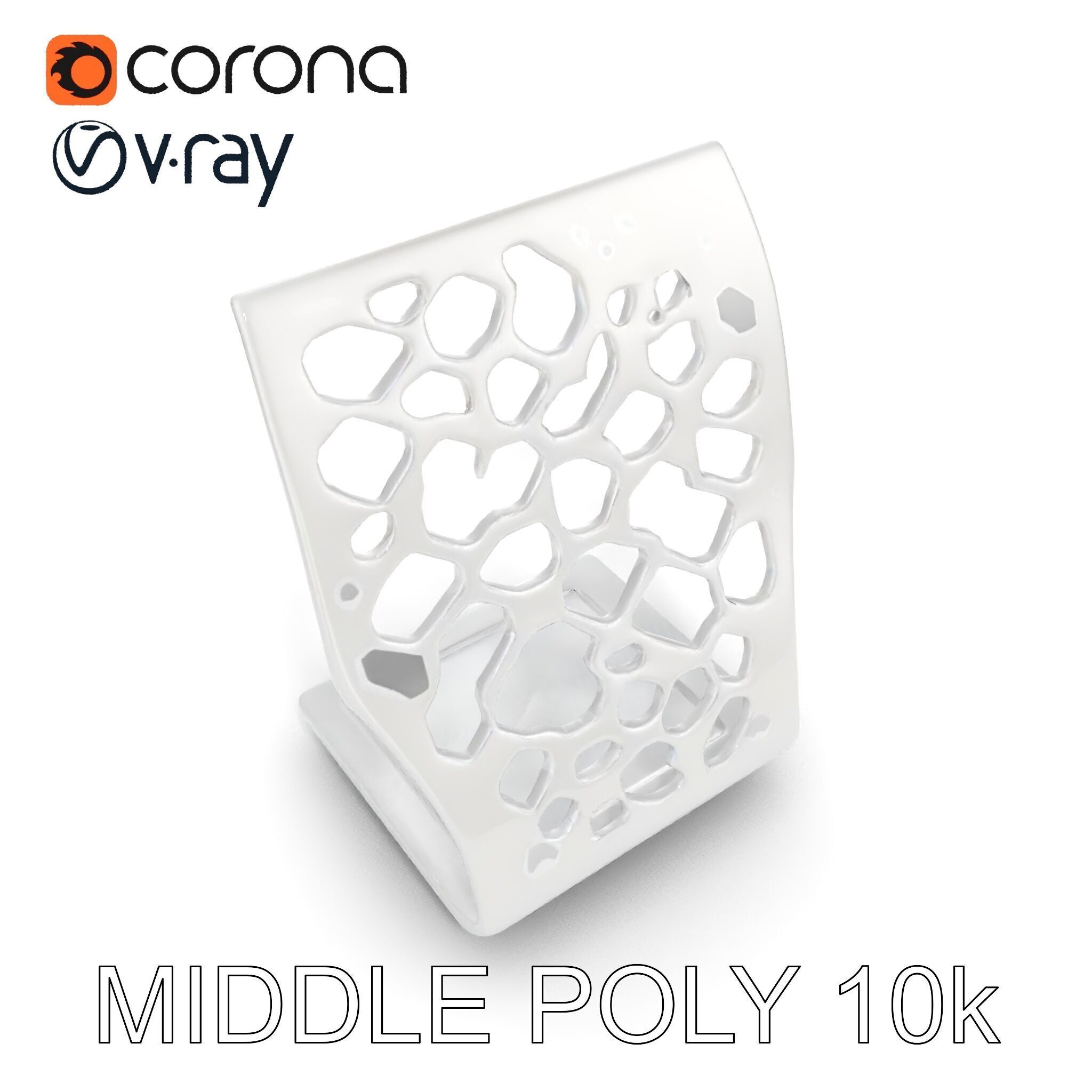 Hexagonal Metal Bookend Model Pack Low-poly 3D model_7