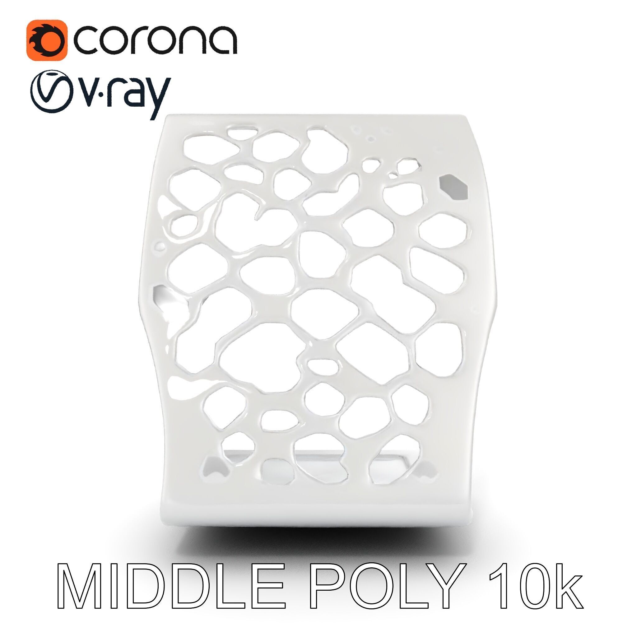 Hexagonal Metal Bookend Model Pack Low-poly 3D model_15