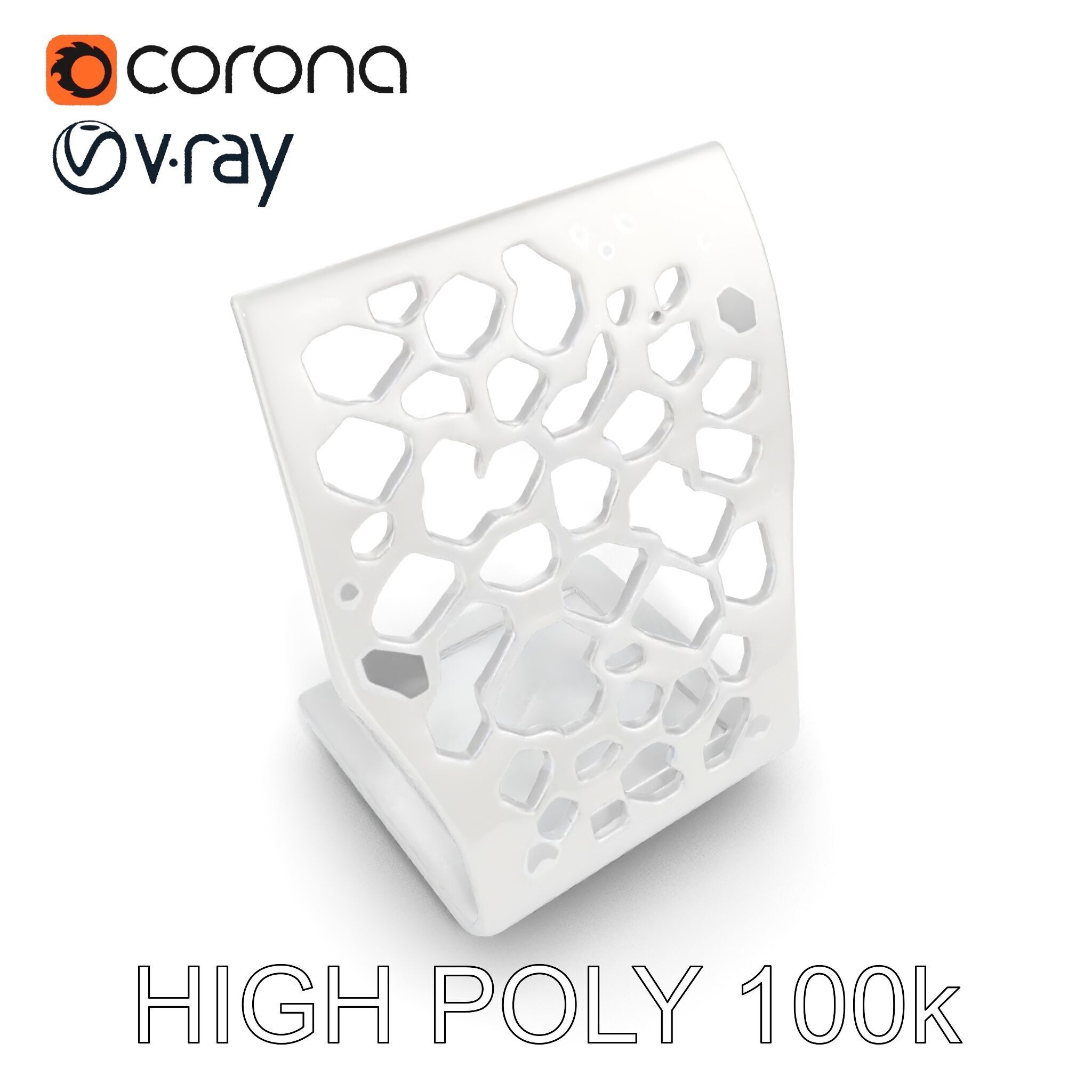 Hexagonal Metal Bookend Model Pack Low-poly 3D model_14