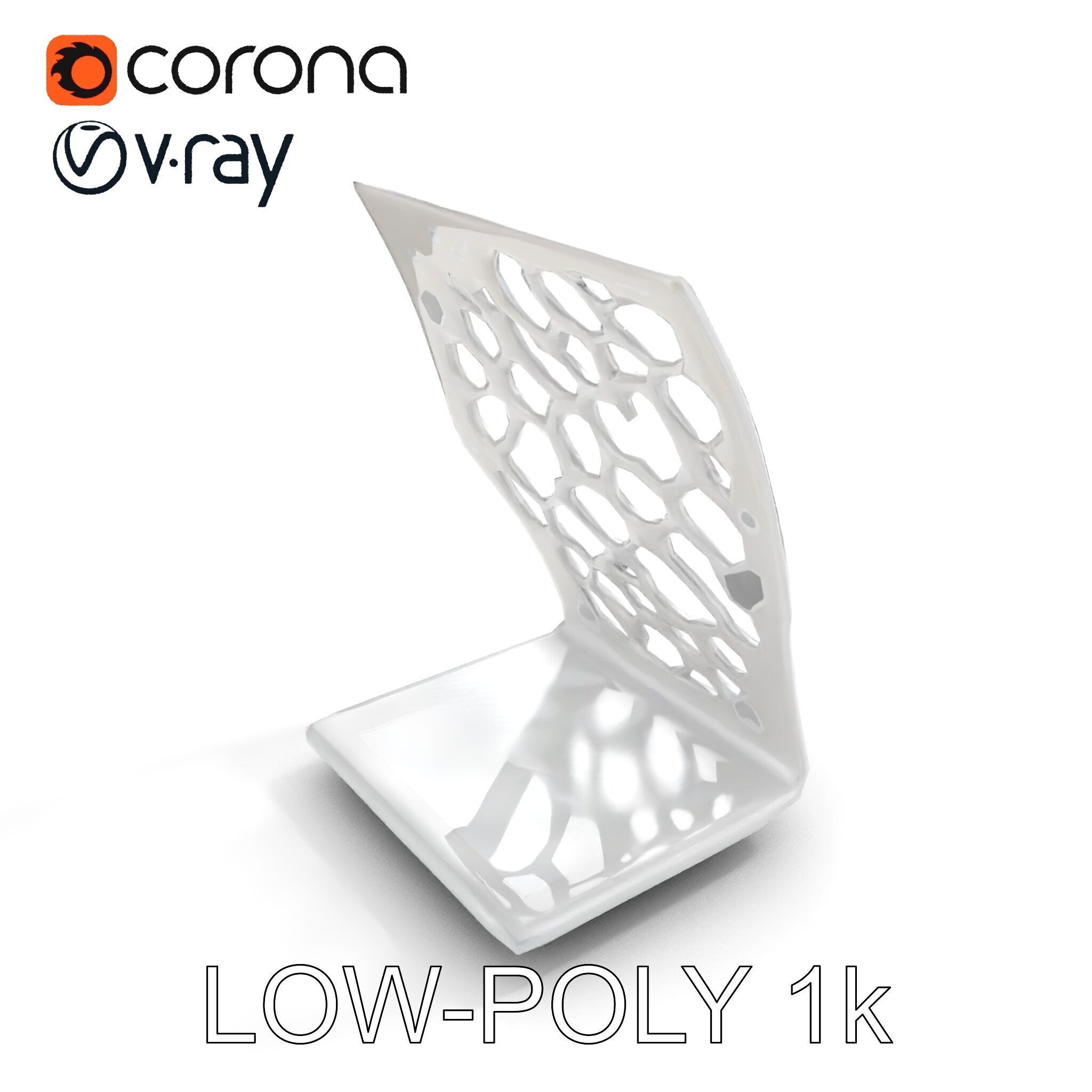 Hexagonal Metal Bookend Model Pack Low-poly 3D model_18
