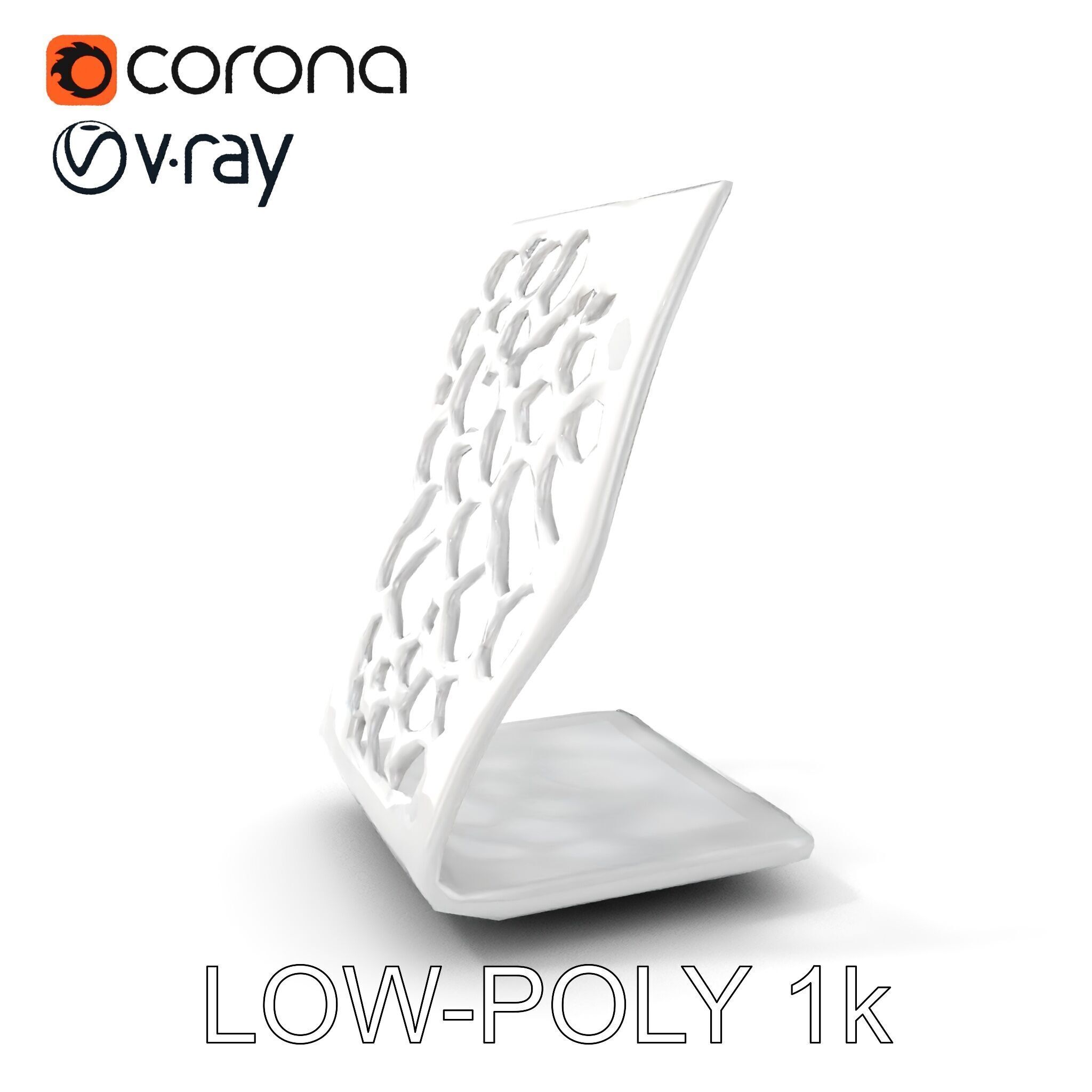 Hexagonal Metal Bookend Model Pack Low-poly 3D model_8