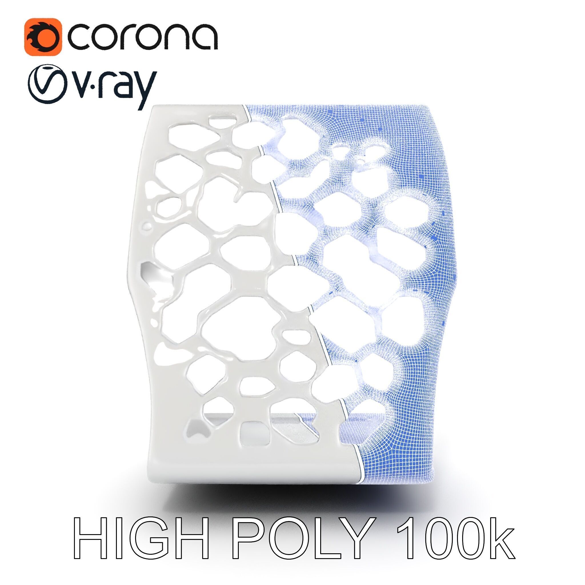 Hexagonal Metal Bookend Model Pack Low-poly 3D model_36