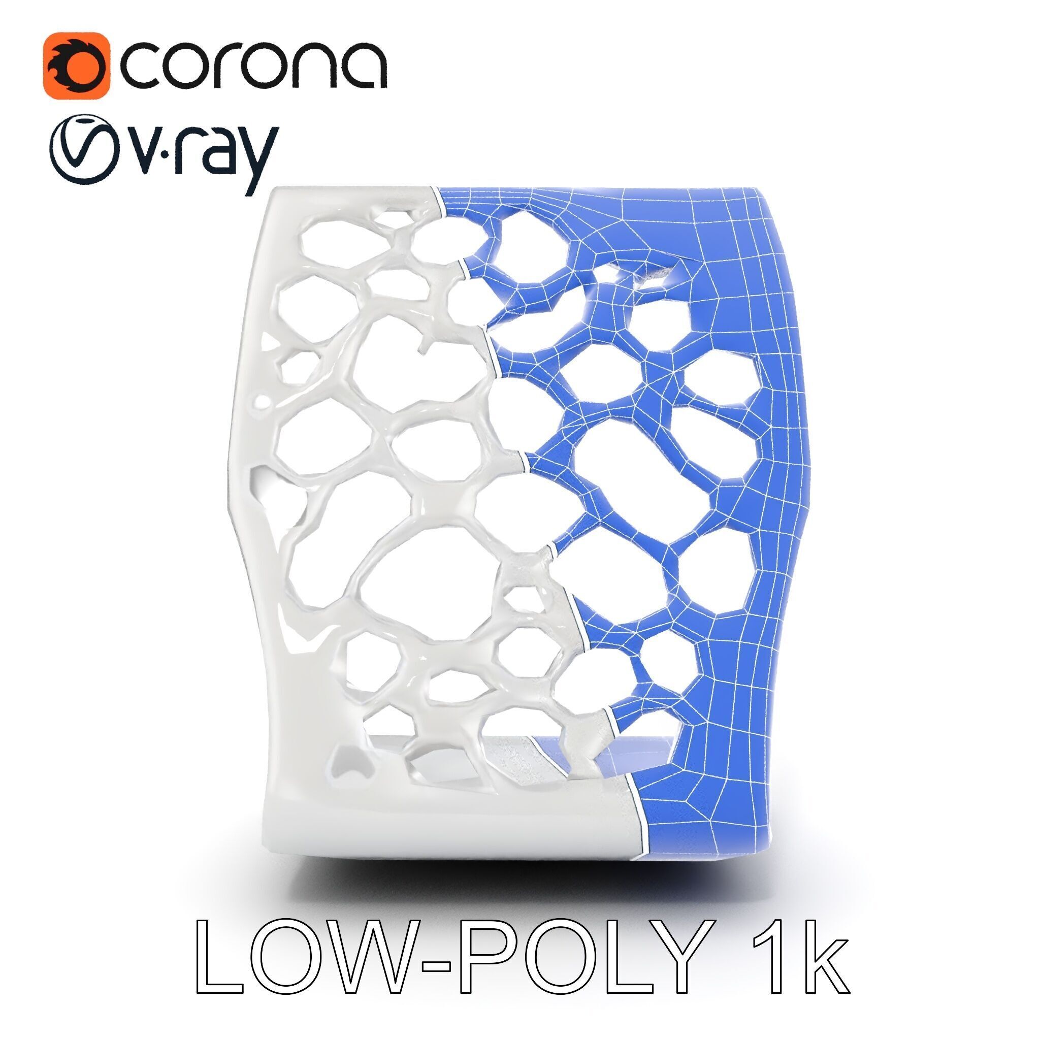 Hexagonal Metal Bookend Model Pack Low-poly 3D model_29