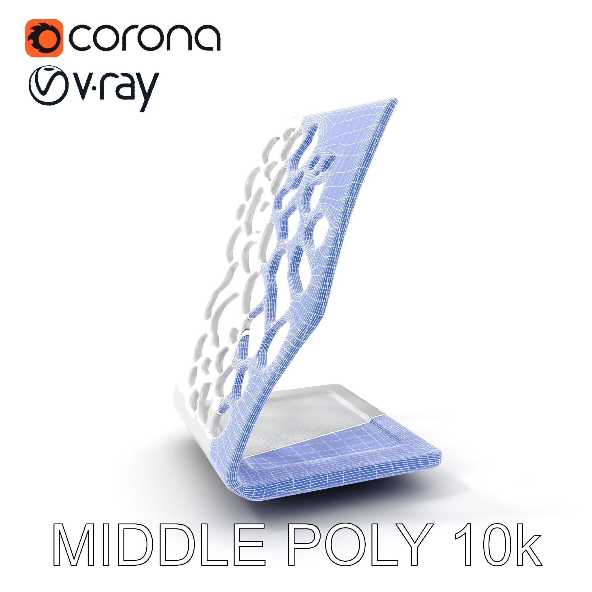 Hexagonal Metal Bookend Model Pack Low-poly 3D model_12