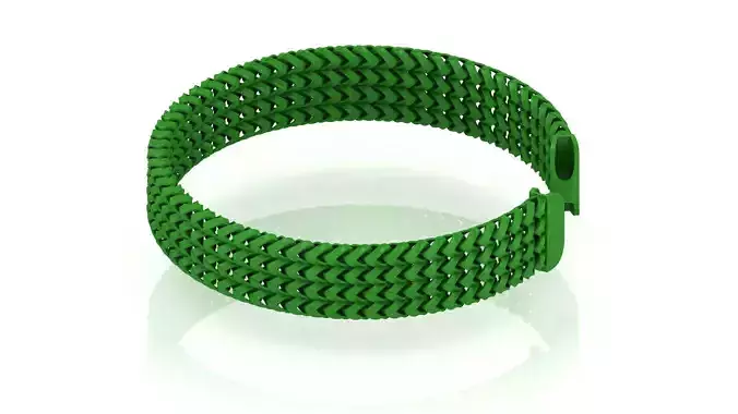 15mm 4- Line spiral Franco Cuban Chain or Bracelet 3d model 3D print model