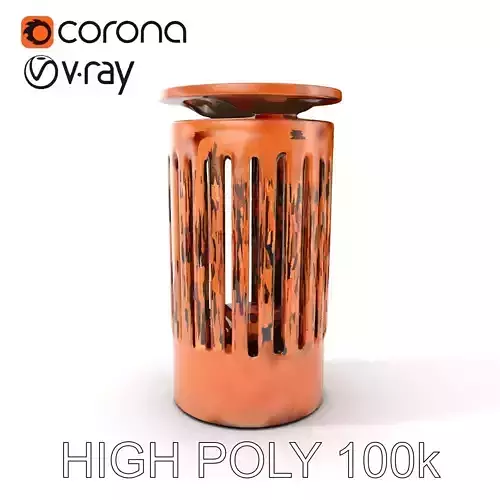 Stylish Outdoor Waste Bin Model Pack