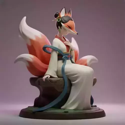 879 Fox Spirit Woman in Pu Song Ling Style  beast