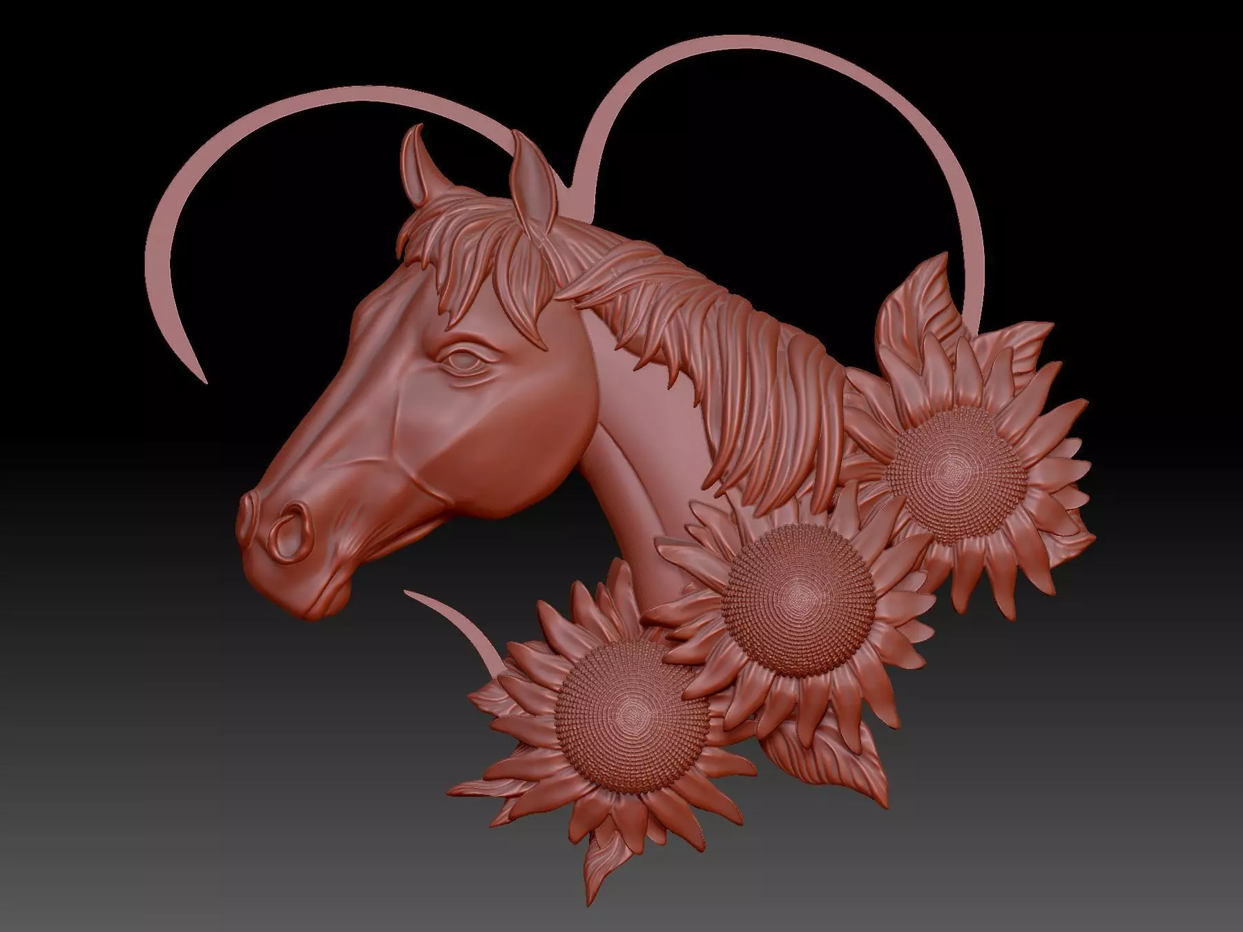 Horse 3D print model