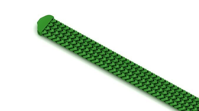 16mm 4- Line Strick Franco Cuban Chain or Bracelet 3d model  3D print model