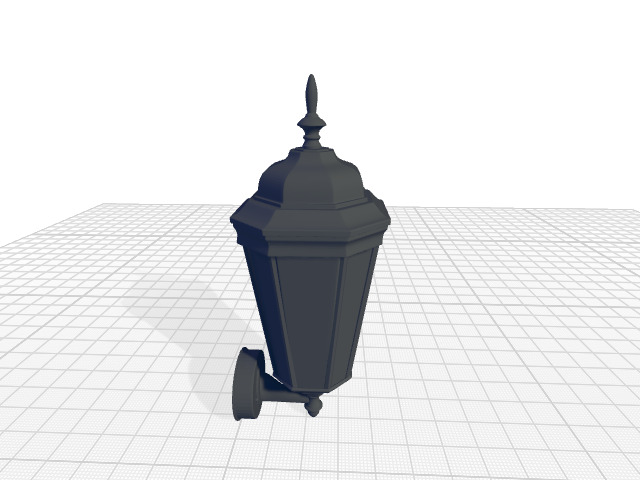 Nelligan Wall Light Low-poly 3D model_2