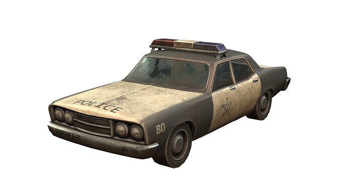 Car Police Low-poly 3D model