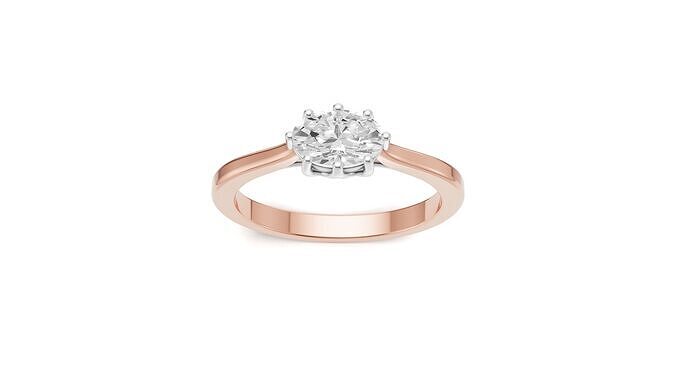 Oval Diamond Engagement Ring for Women 3D print model
