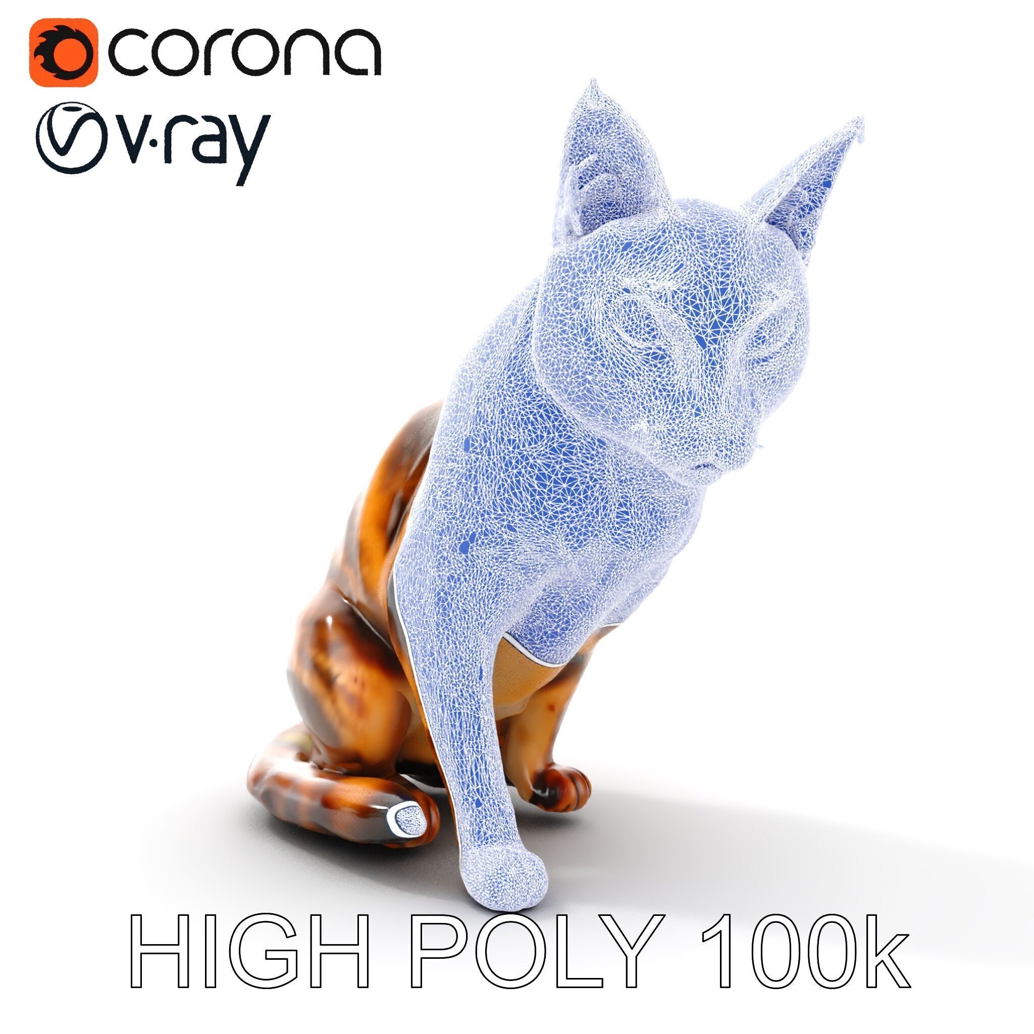 Realistic Feline D Model Pack with Detailed Textures Low-poly 3D model_29