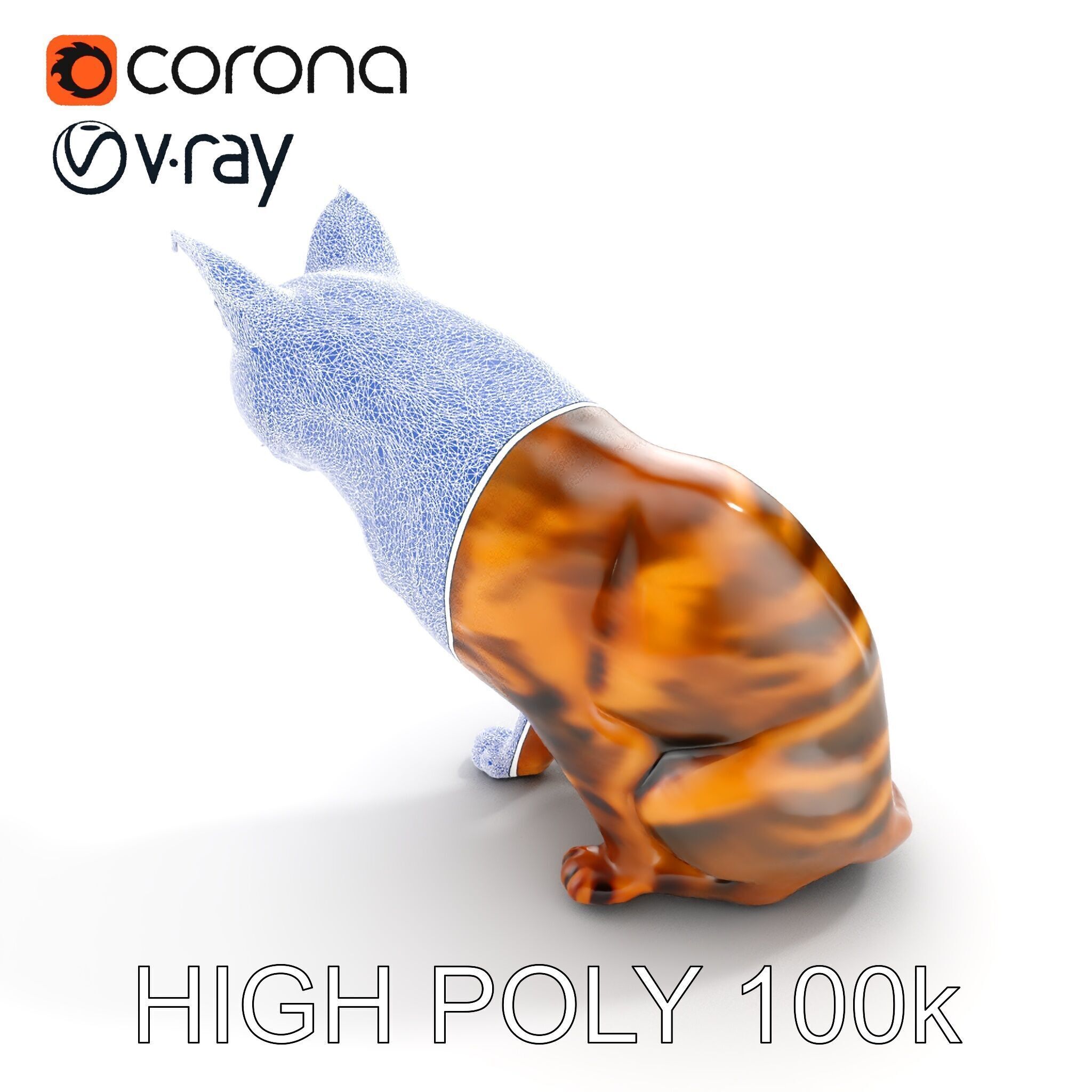 Realistic Feline D Model Pack with Detailed Textures Low-poly 3D model_30