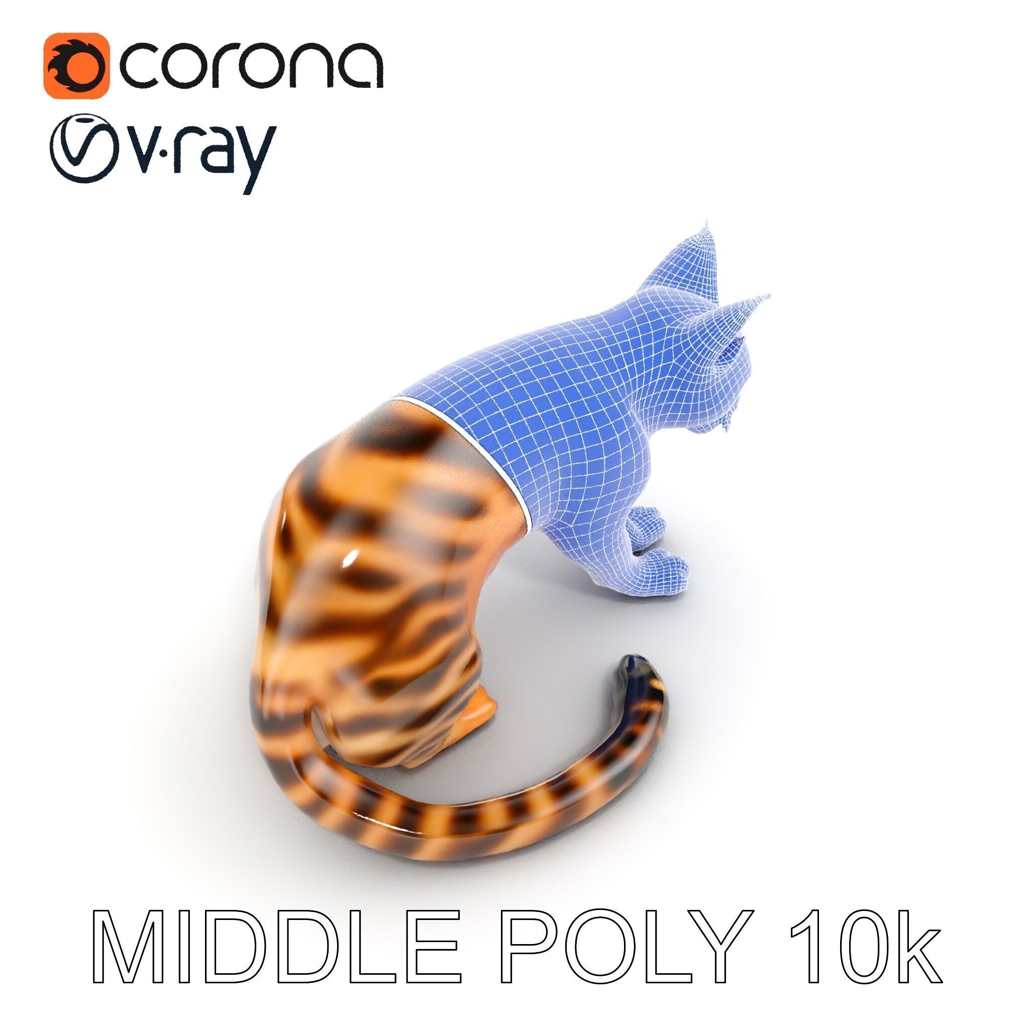 Bengal Cat Realistic Model Pack for D Design Low-poly 3D model_20
