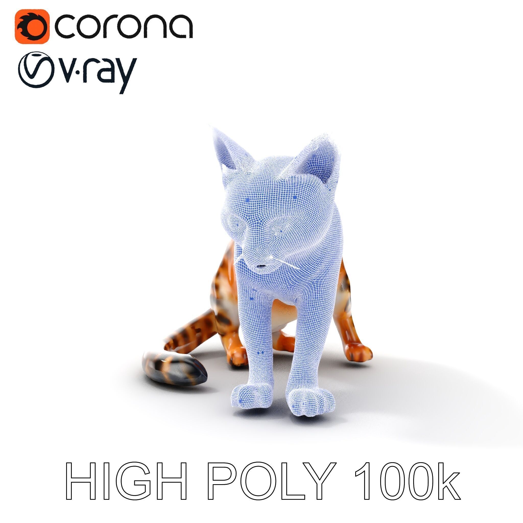 Bengal Cat Realistic Model Pack for D Design Low-poly 3D model_25