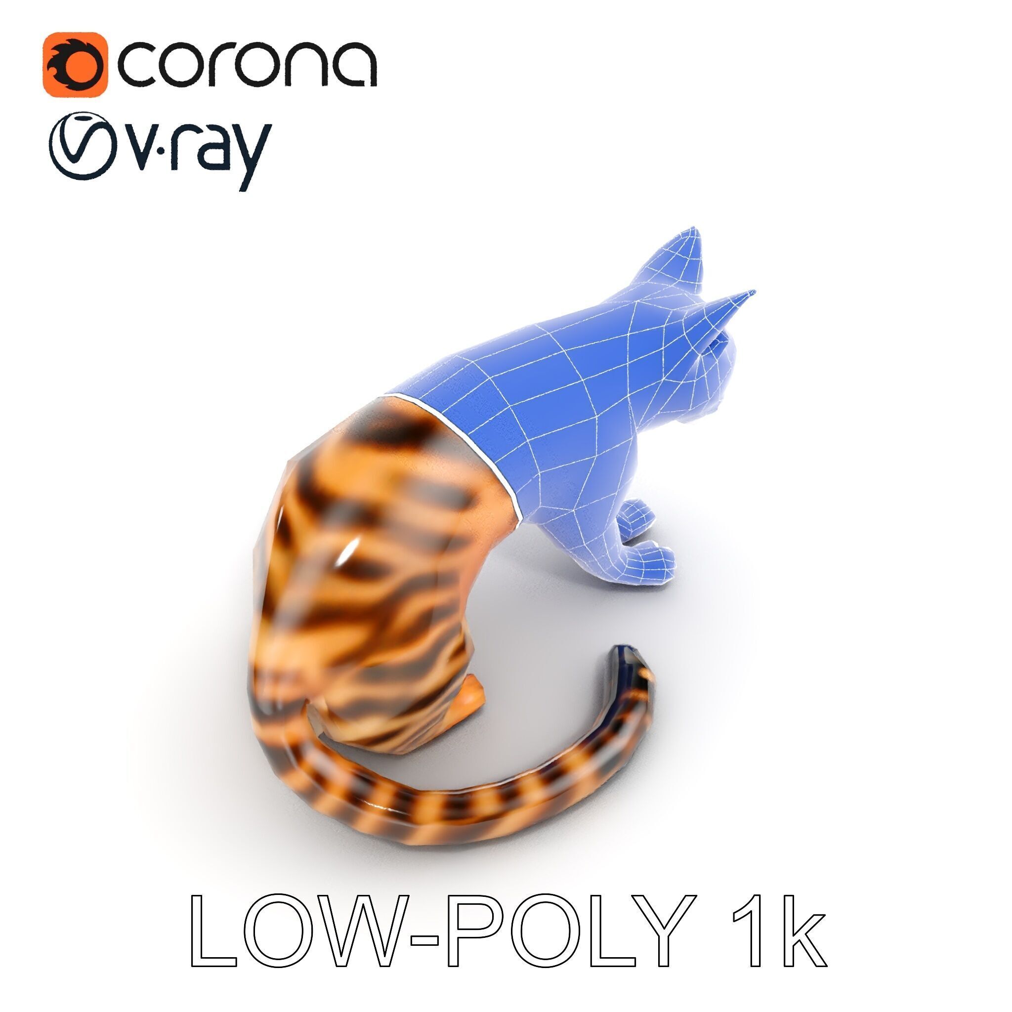 Bengal Cat Realistic Model Pack for D Design Low-poly 3D model_27