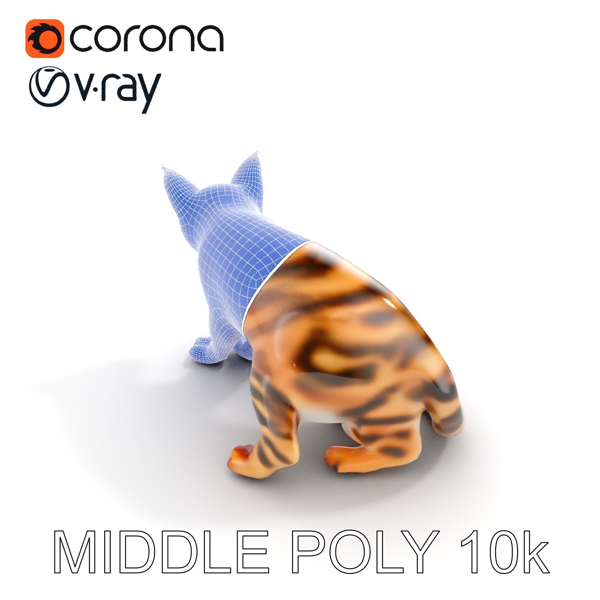 Bengal Cat Realistic Model Pack for D Design Low-poly 3D model_32