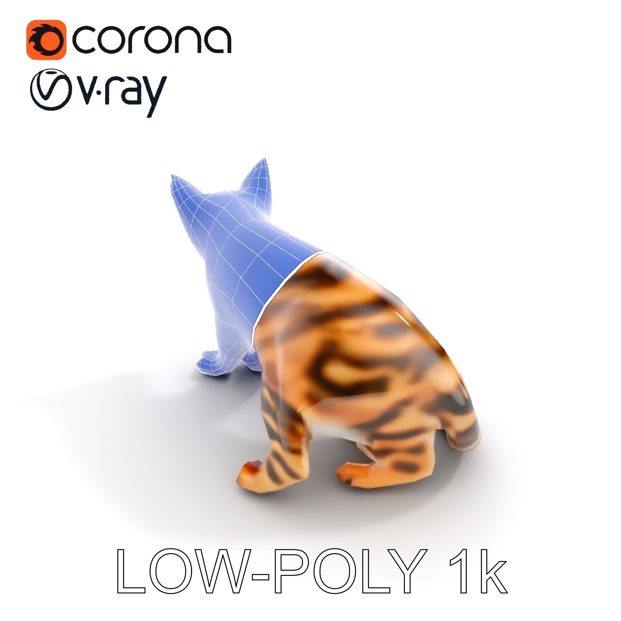 Bengal Cat Realistic Model Pack for D Design Low-poly 3D model_21