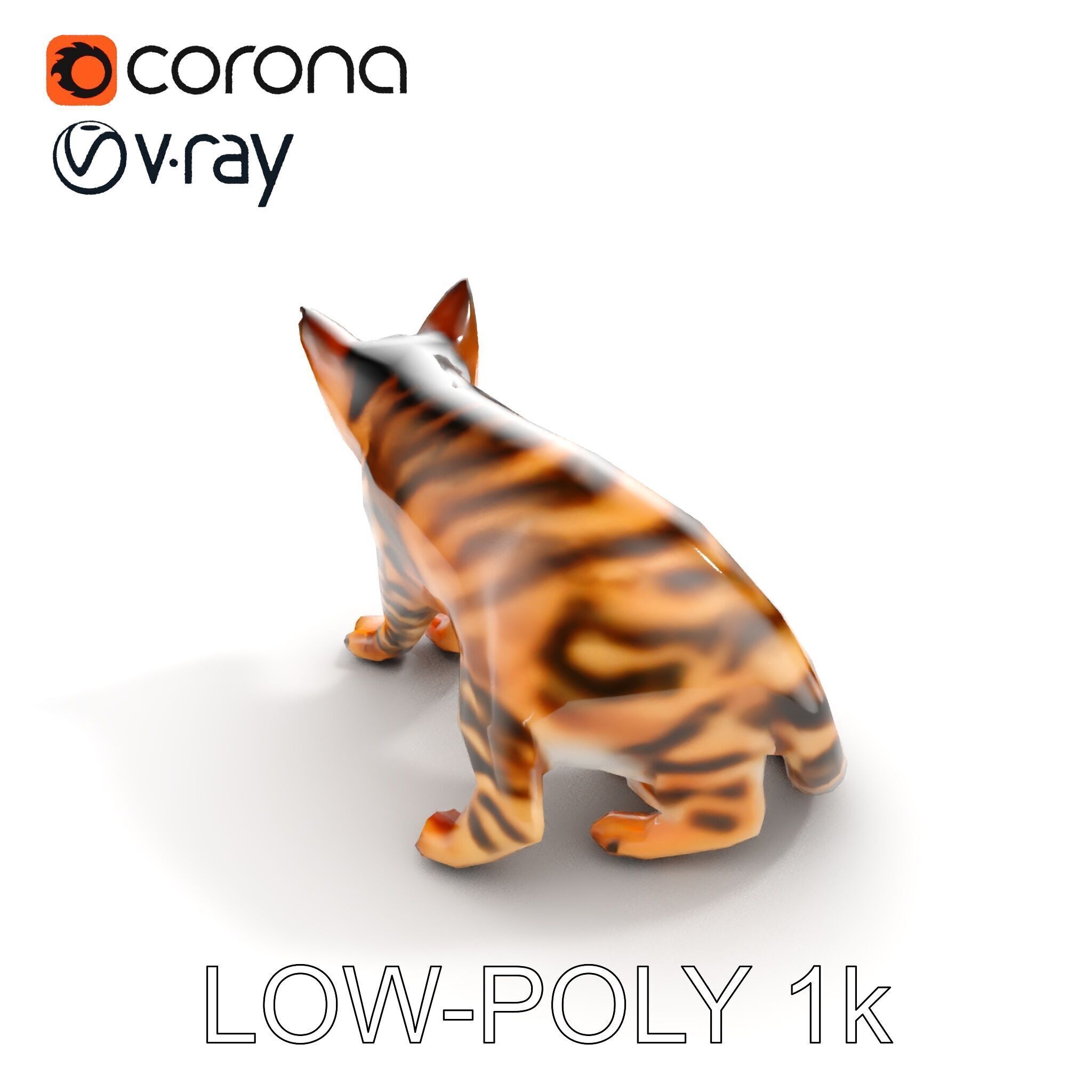 Bengal Cat Realistic Model Pack for D Design Low-poly 3D model_10