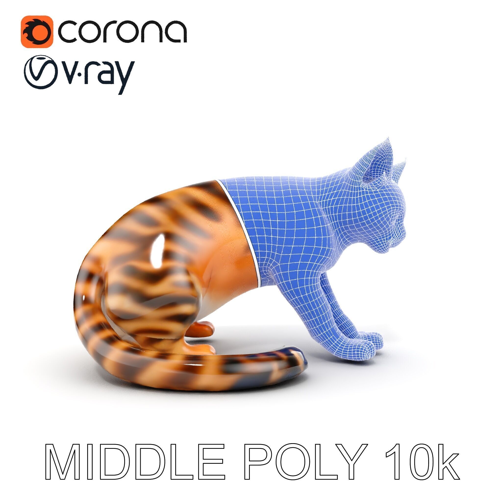 Bengal Cat Realistic Model Pack for D Design Low-poly 3D model_26