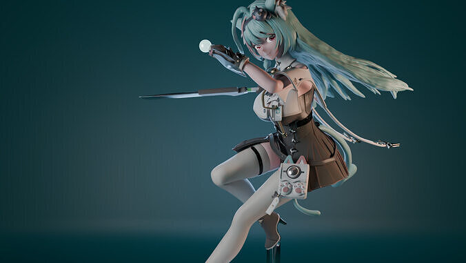 Mint - neverness to Everness Game Figurine for 3D Printing 3D print model