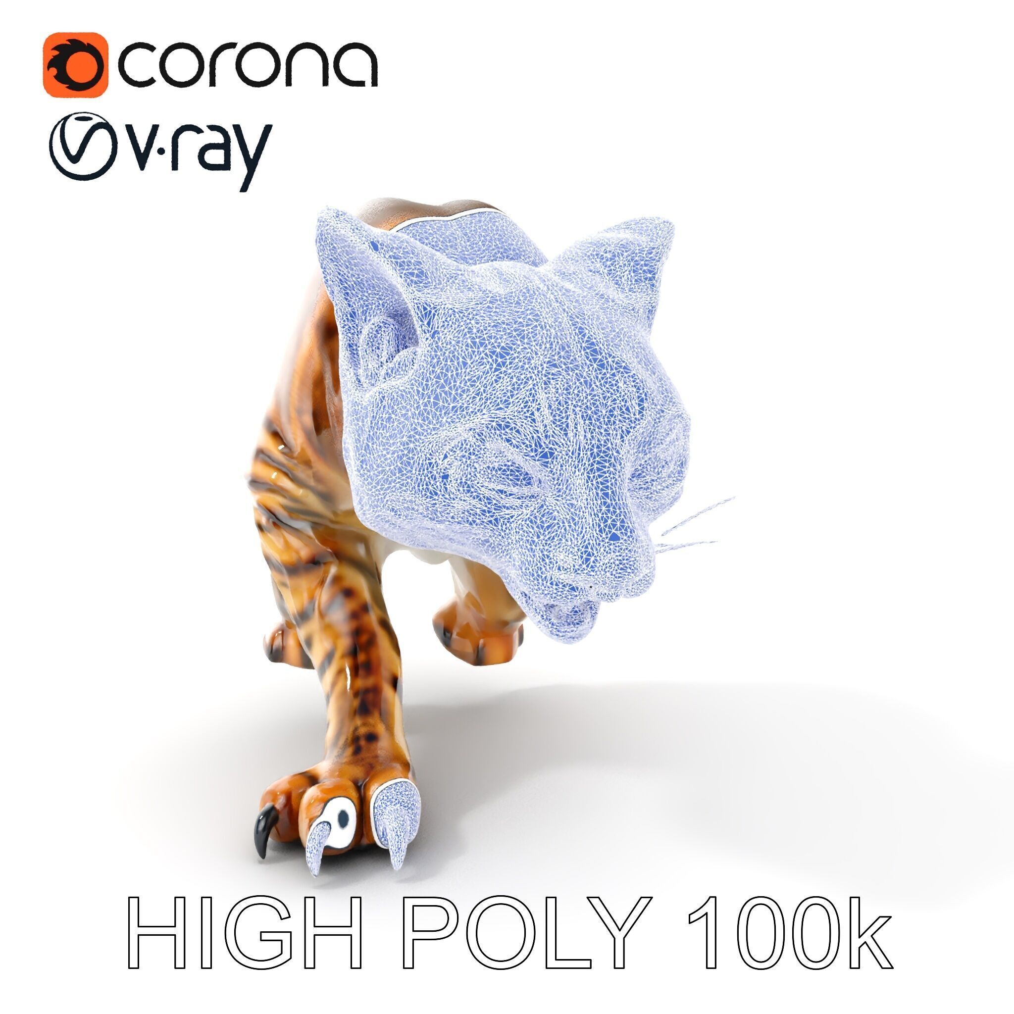 Realistic Wild Cat Model Pack for Animation and Interactive E... Low-poly 3D model_5