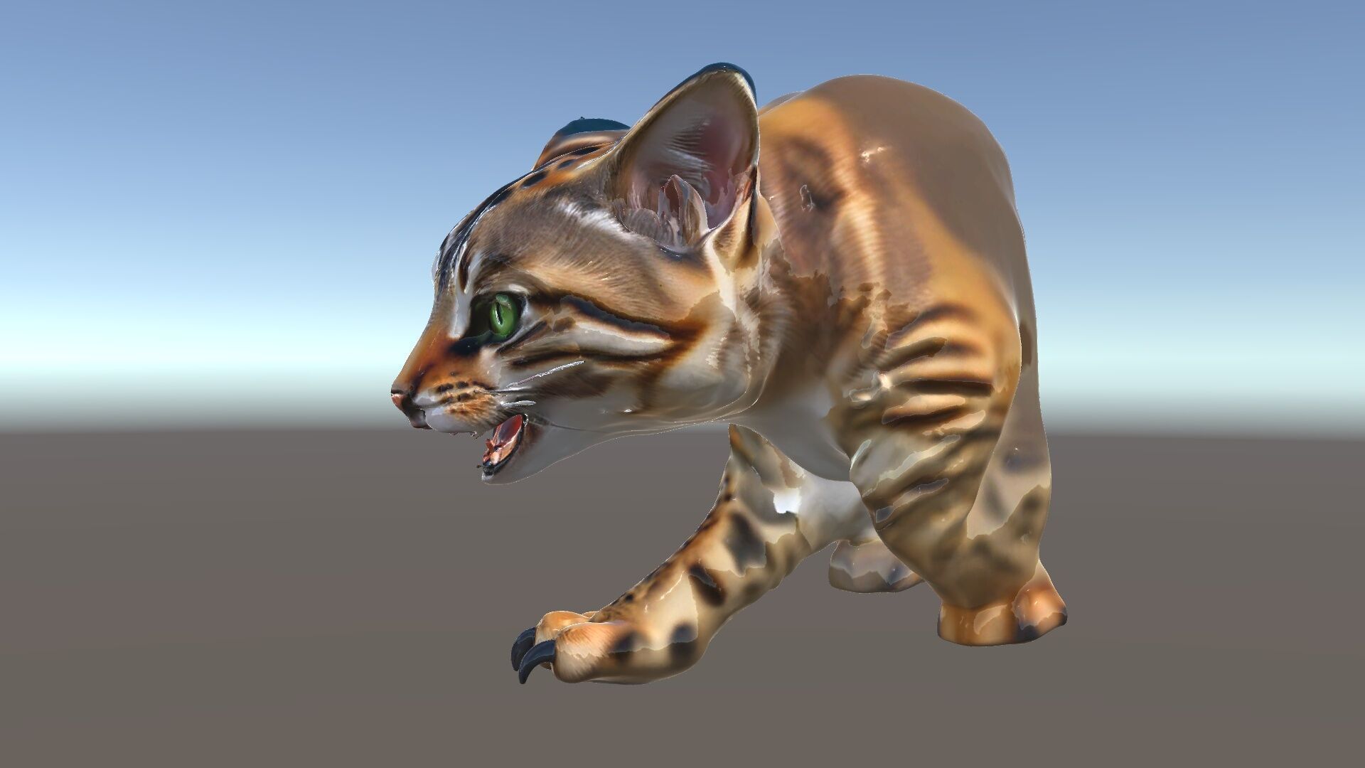 Realistic Wild Cat Model Pack for Animation and Interactive E... Low-poly 3D model_6