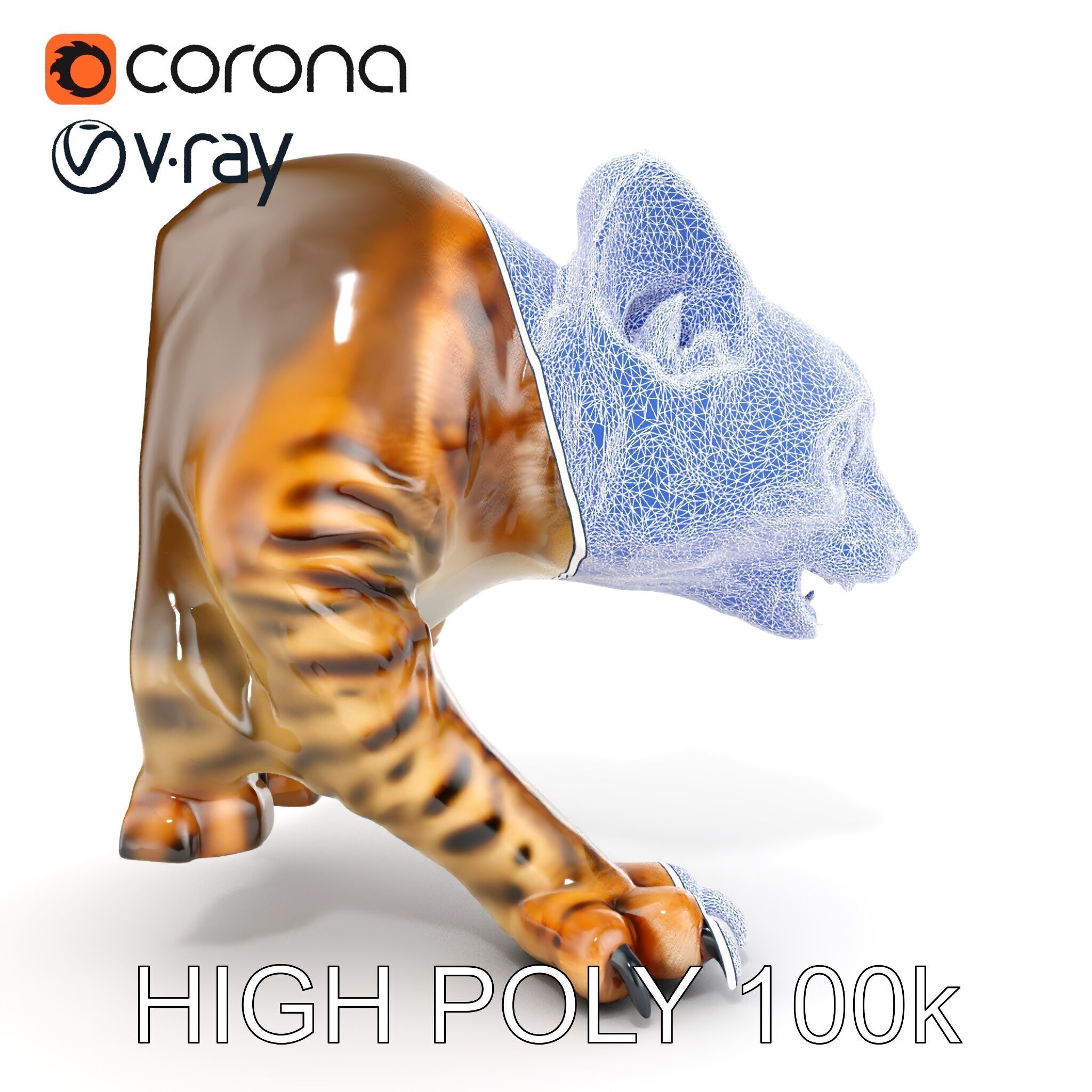 Realistic Wild Cat Model Pack for Animation and Interactive E... Low-poly 3D model_28