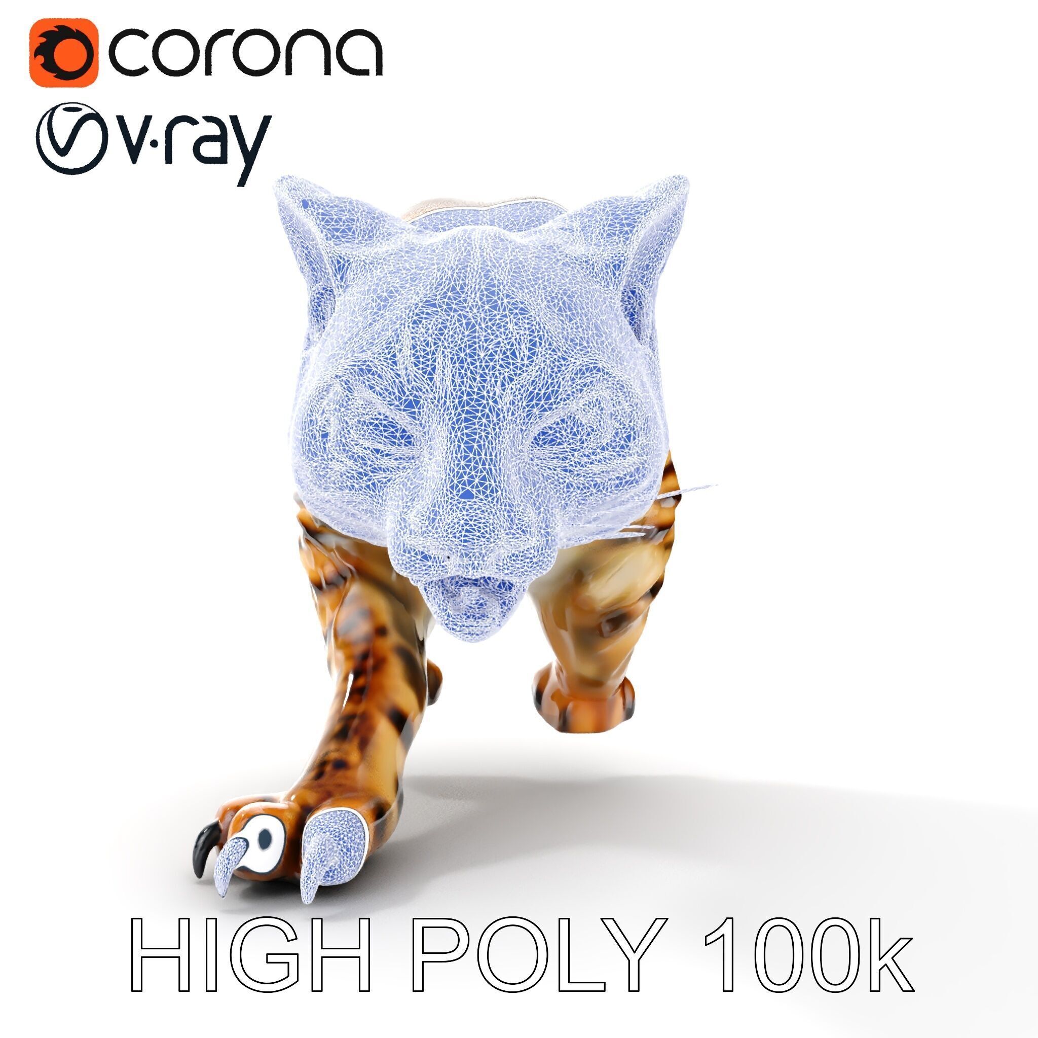Realistic Wild Cat Model Pack for Animation and Interactive E... Low-poly 3D model_27