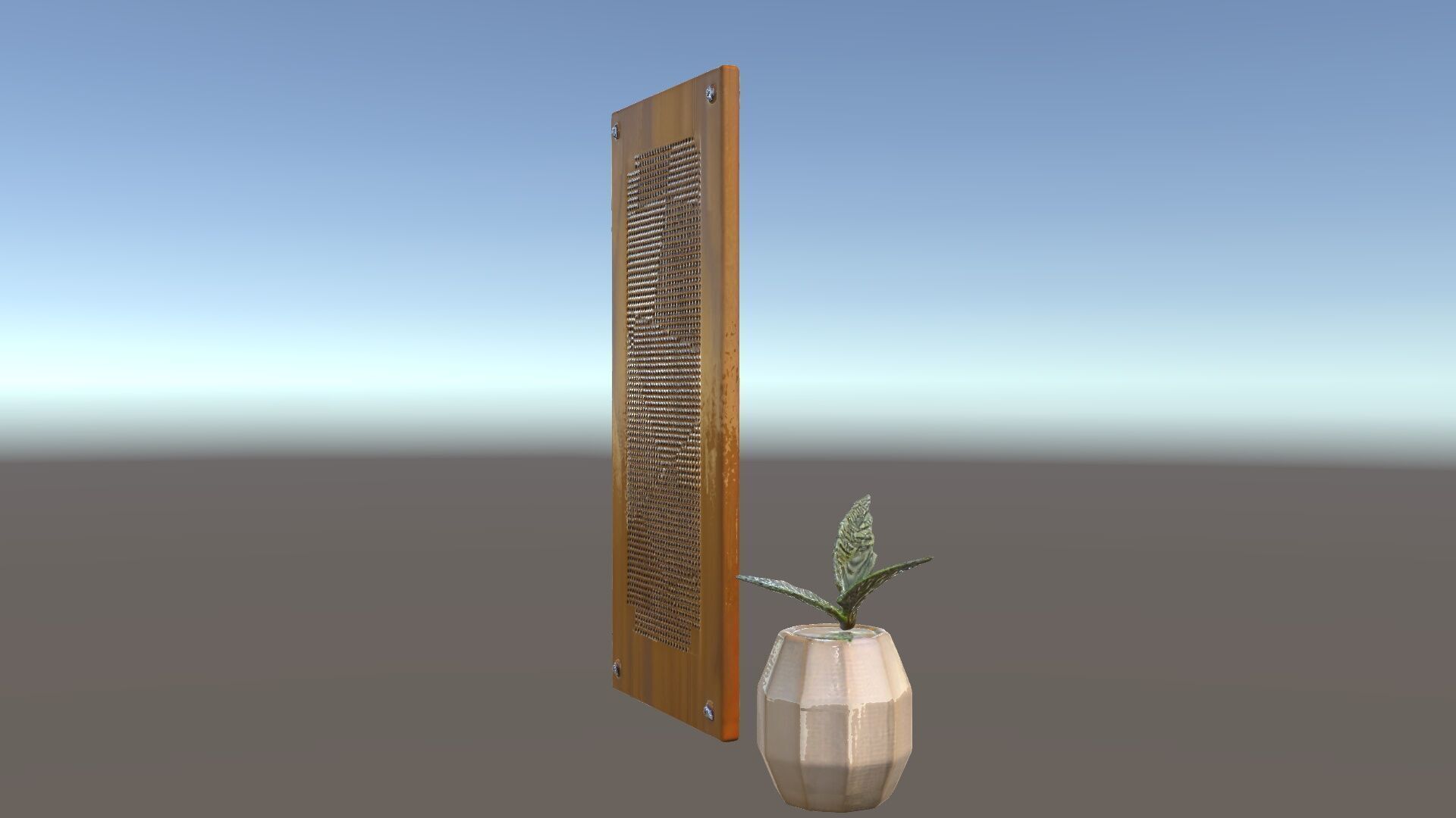 Modern Acoustic Panel and Vase D Model Pack Low-poly 3D model_6