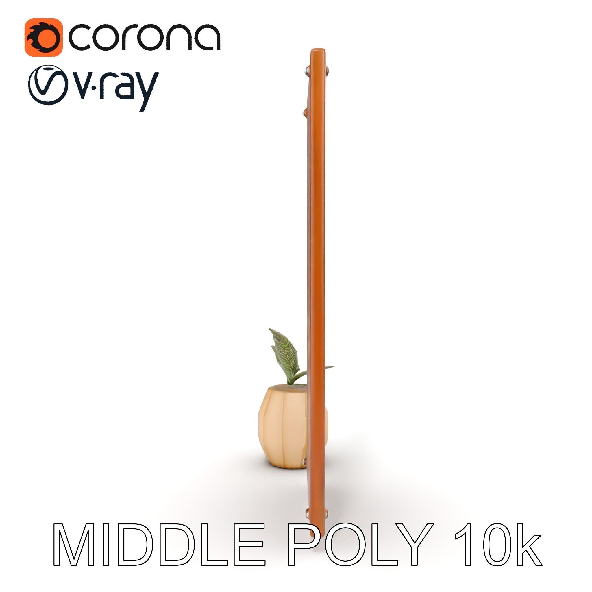 Modern Acoustic Panel and Vase D Model Pack Low-poly 3D model_12