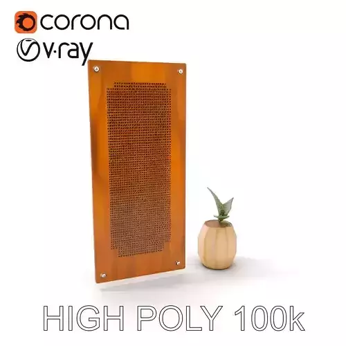 Modern Acoustic Panel and Vase D Model Pack