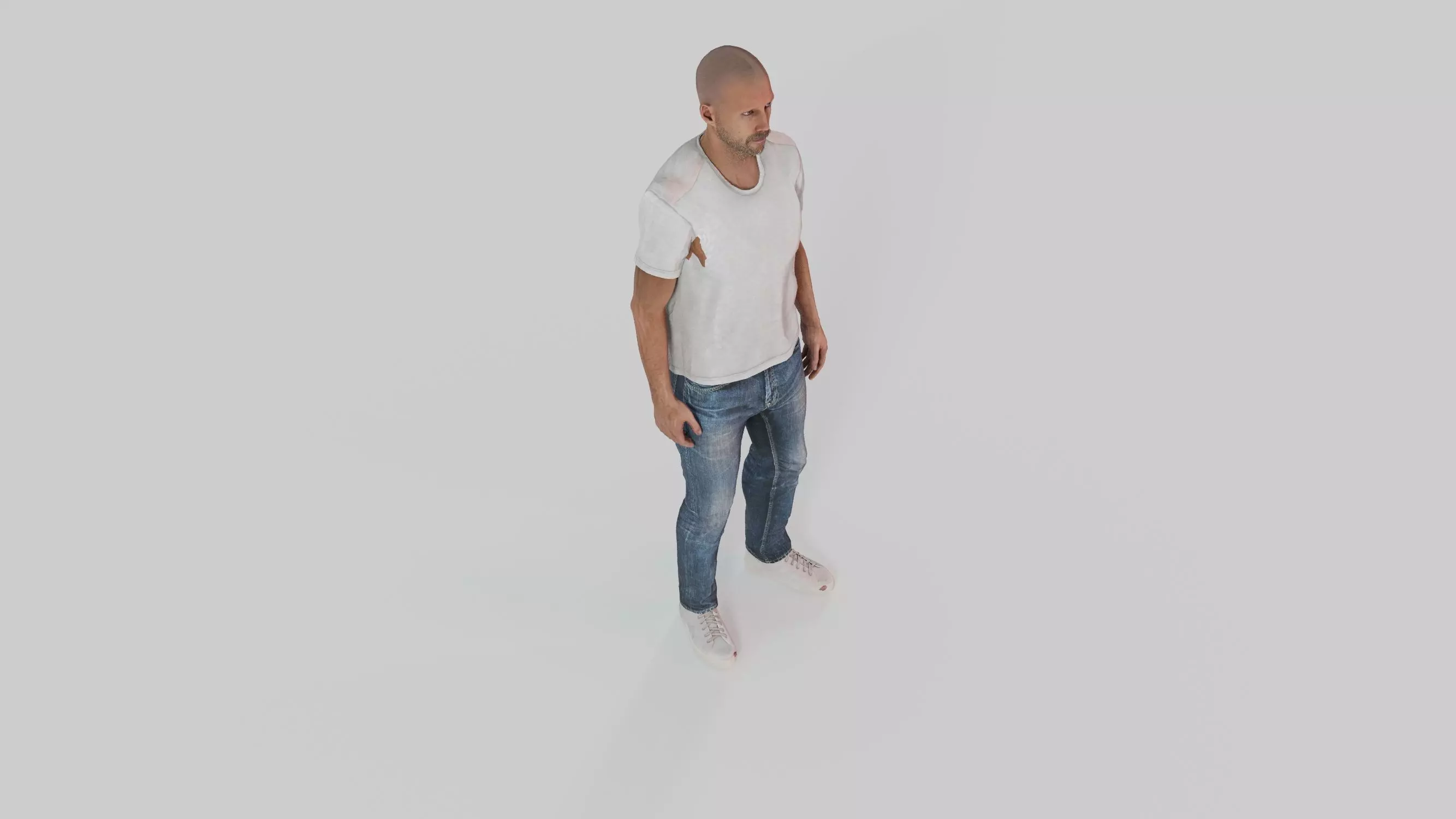 casual man outfit full rigged 3D model_0