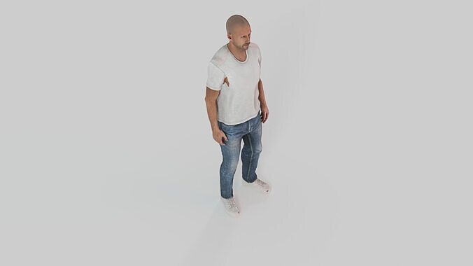 casual man outfit full rigged 3D model