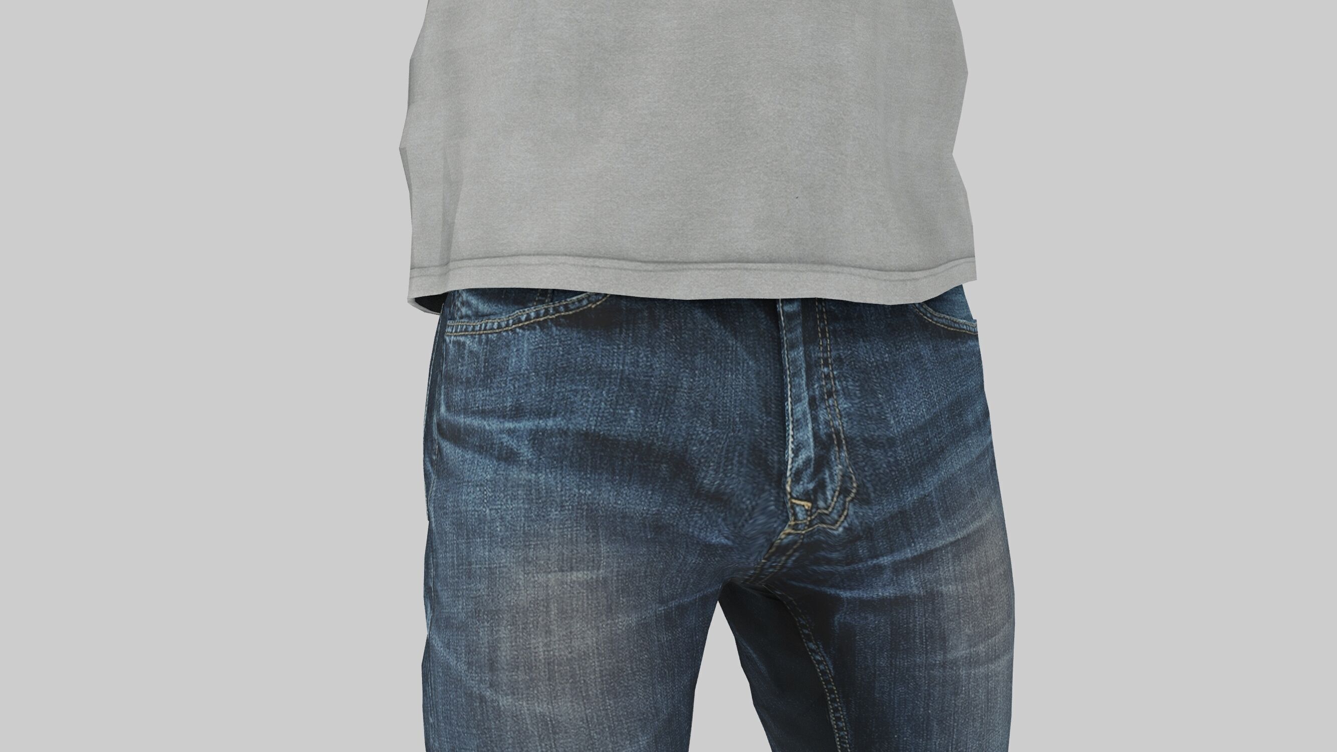 casual man outfit full rigged 3D model_16