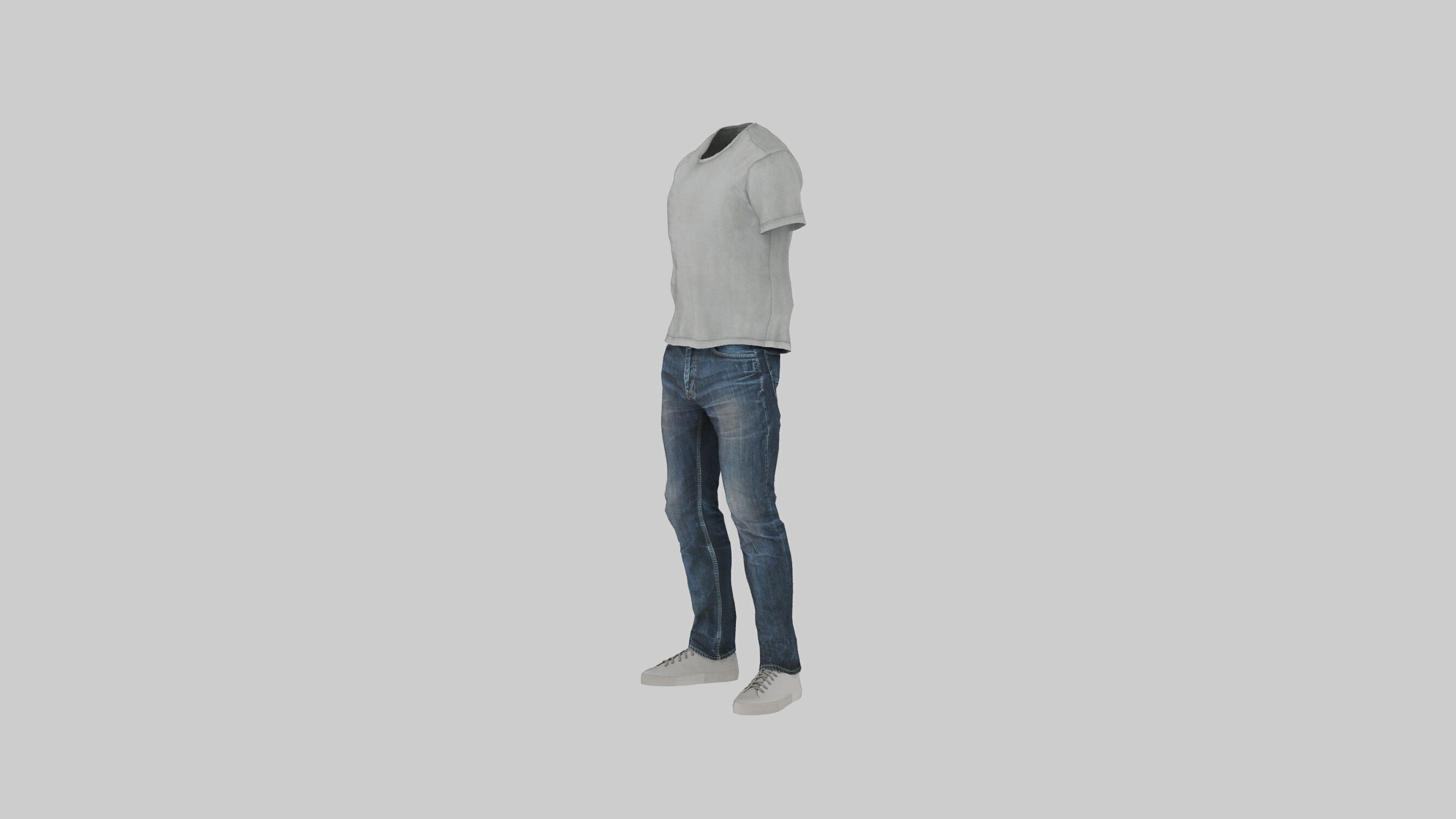casual man outfit full rigged 3D model_7