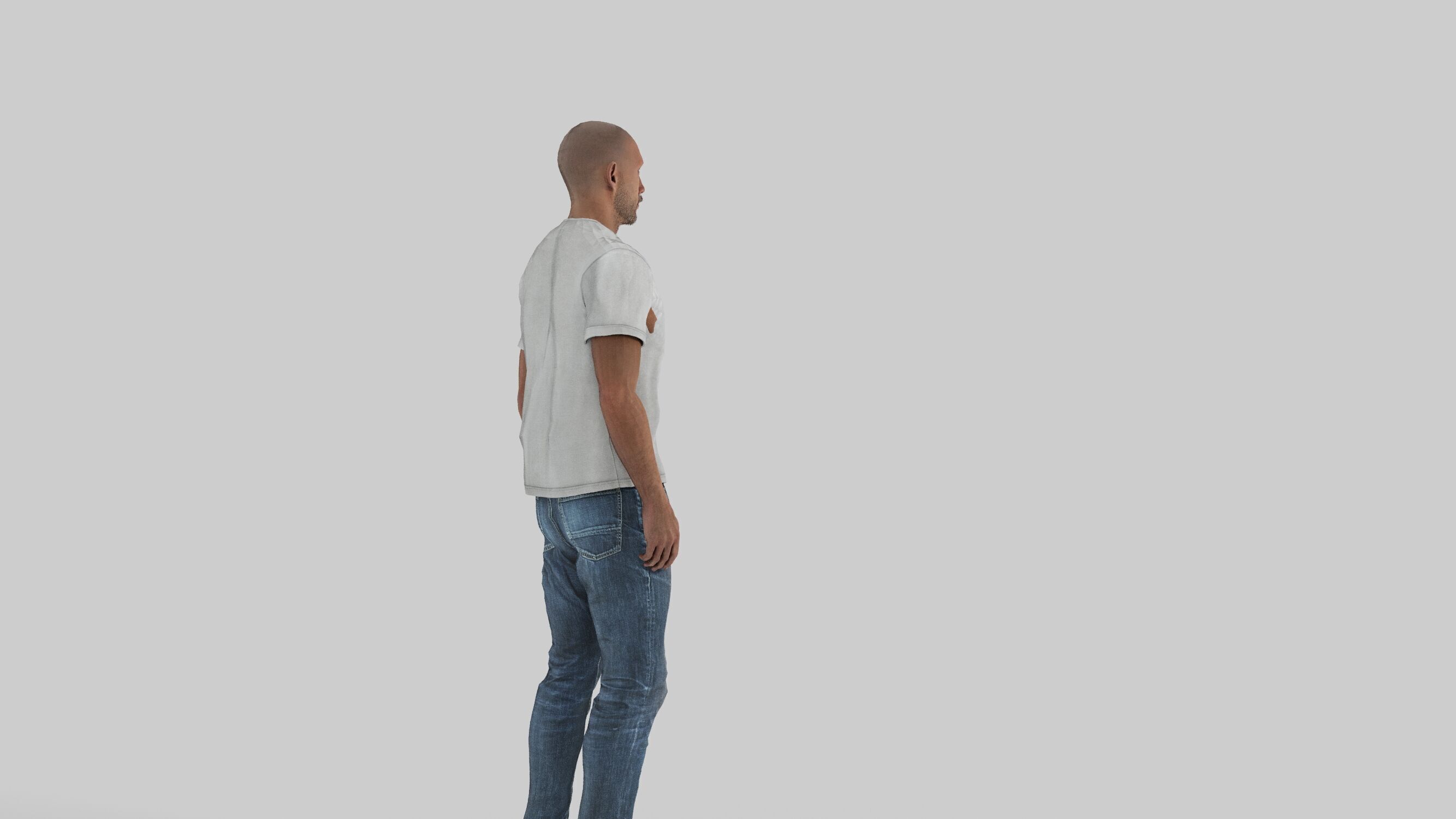 casual man outfit full rigged 3D model_9