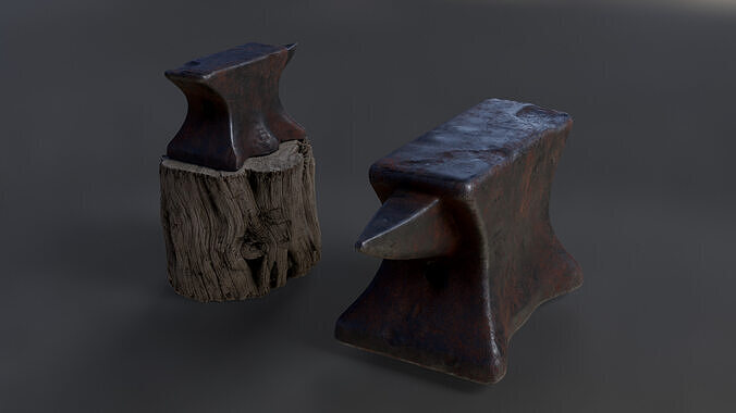 Anvil Set Low-poly 3D model